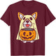 Welsh Corgi Ghost Funny Halloween Costume Dog Owner Lover T-Shirt - T-Shirt | Maroon