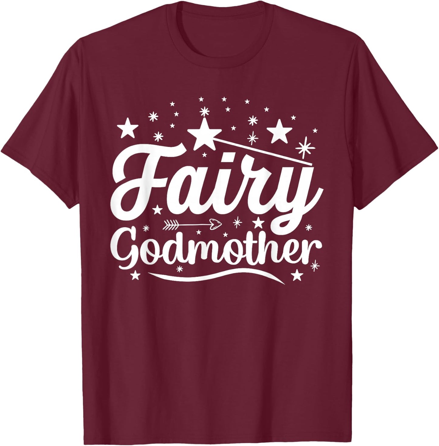 Godmother Gifts & Great Godmother Gifts Godmother Fairy Godmother , Black, Small T-Shirt - T-Shirt | Maroon