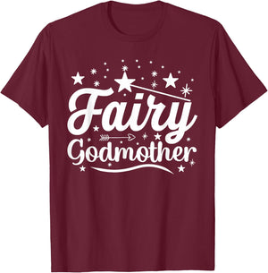 Godmother Gifts & Great Godmother Gifts Godmother Fairy Godmother , Black, Small T-Shirt - T-Shirt | Maroon