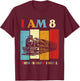 Kids I Am 8 This Is How I Roll Train 8th Bday Eight Year Old Boys T-Shirt - T-Shirt | Maroon