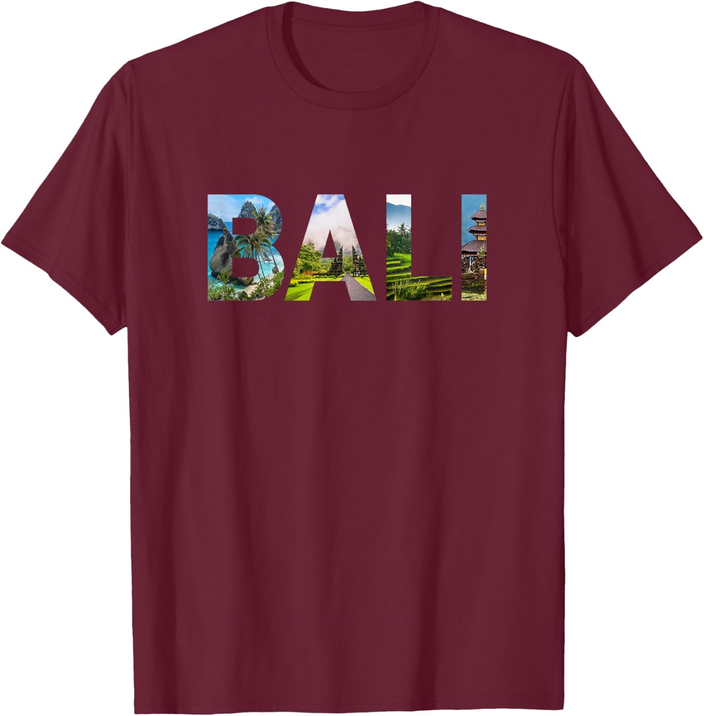 Weltreisender Südostasien Wahrzeichen Indonesien Bali T-Shirt - T-Shirt | Maroon