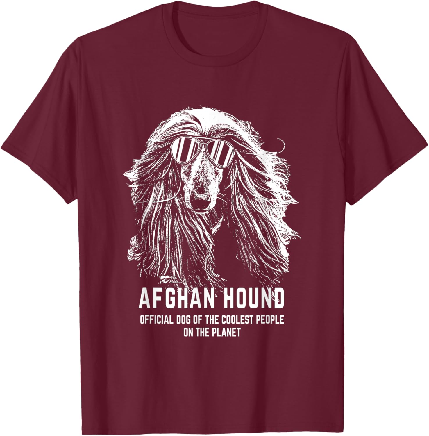 Afghan Hound Official Dog of the Coolest Pup Lovers Women T-Shirt - T-Shirt | Maroon