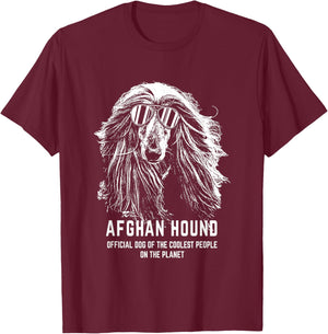 Afghan Hound Official Dog of the Coolest Pup Lovers Women T-Shirt - T-Shirt | Maroon