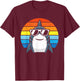 Retro Cool Shark with Sunglasses Kids Boys Men Funny Shark T-Shirt - T-Shirt | Maroon