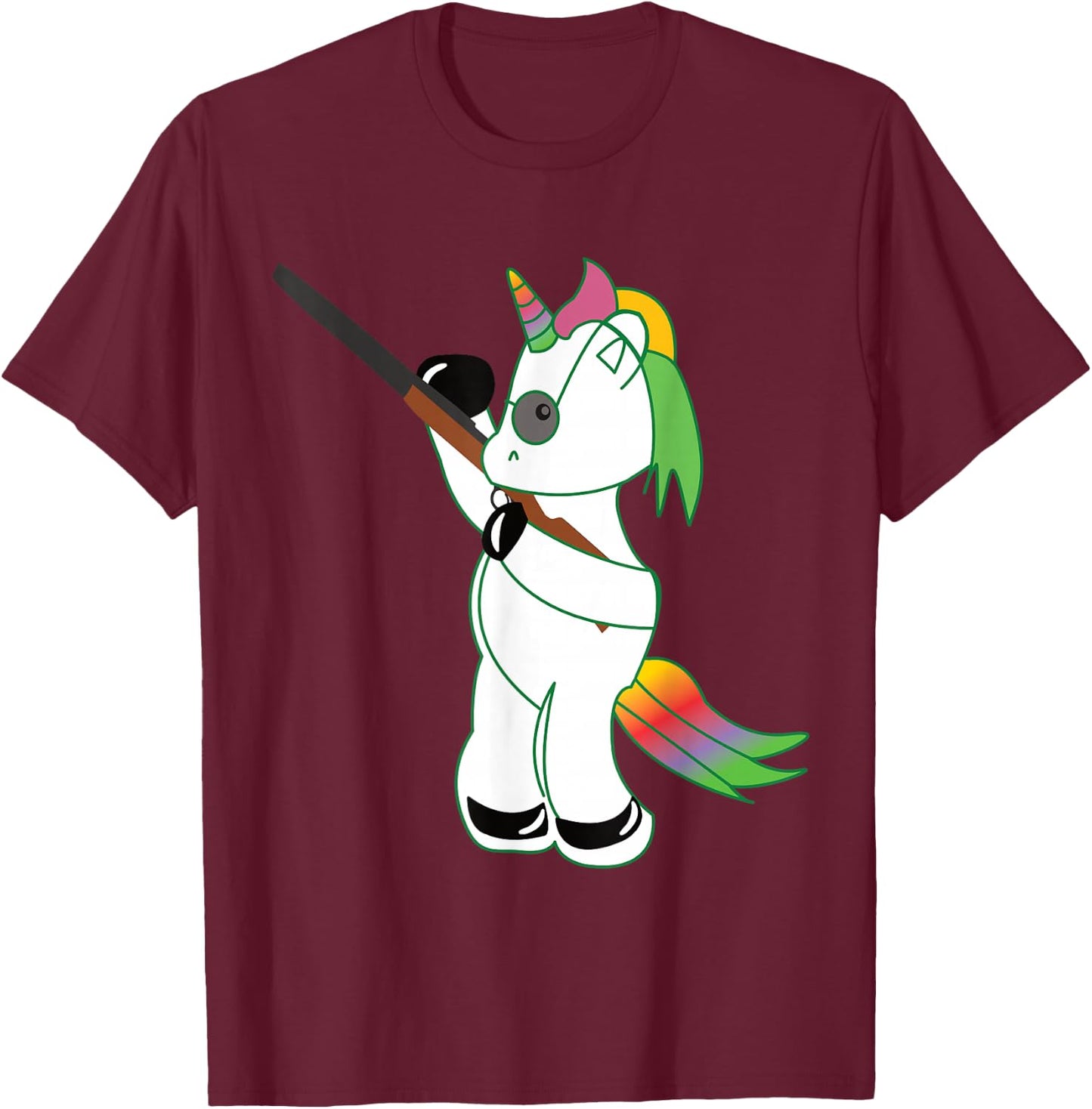 Einhorn Schützenfest Dabbing Unicorn Vogelstange T-Shirt - T-Shirt | Maroon