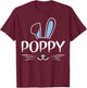 Poppy Bunny Face Family Father's Day Easter T-Shirt - T-Shirt | Maroon