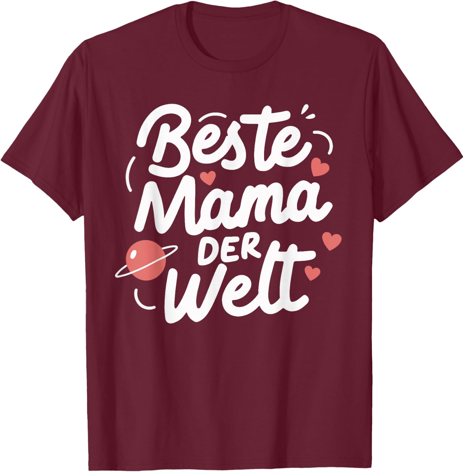 Beste Mama der Welt Muttertag Geburtstag Mutter Sohn Tochter T-Shirt - T-Shirt | Maroon