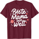 Beste Mama der Welt Muttertag Geburtstag Mutter Sohn Tochter T-Shirt - T-Shirt | Maroon