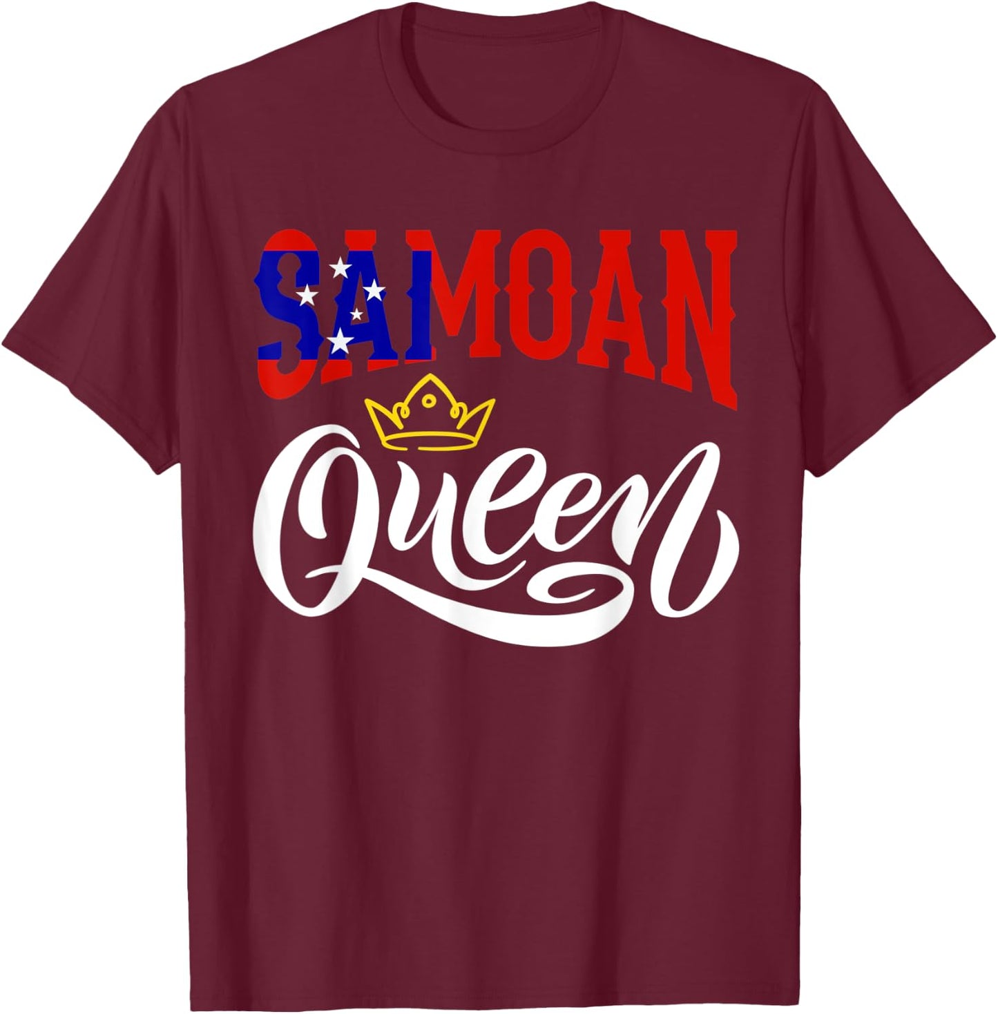 Samoan Queen Samoa Samoan Samoa Flag T-Shirt - T-Shirt | Maroon