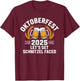 Oktoberfest 2025 Let's Get Schnitzel Faced Bavarian Party T-Shirt - T-Shirt | Maroon