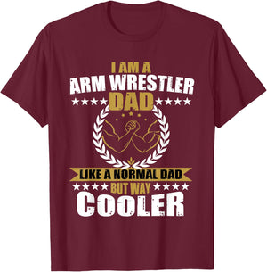 Great Arm Press Father Gift Dad Muscle Fitness T-Shirt - T-Shirt | Maroon
