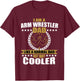 Great Arm Press Father Gift Dad Muscle Fitness T-Shirt - T-Shirt | Maroon