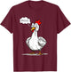 Moo Chicken Shirt Funny Silly Chick Says Moo Cow Sound T-Shirt - T-Shirt | Maroon