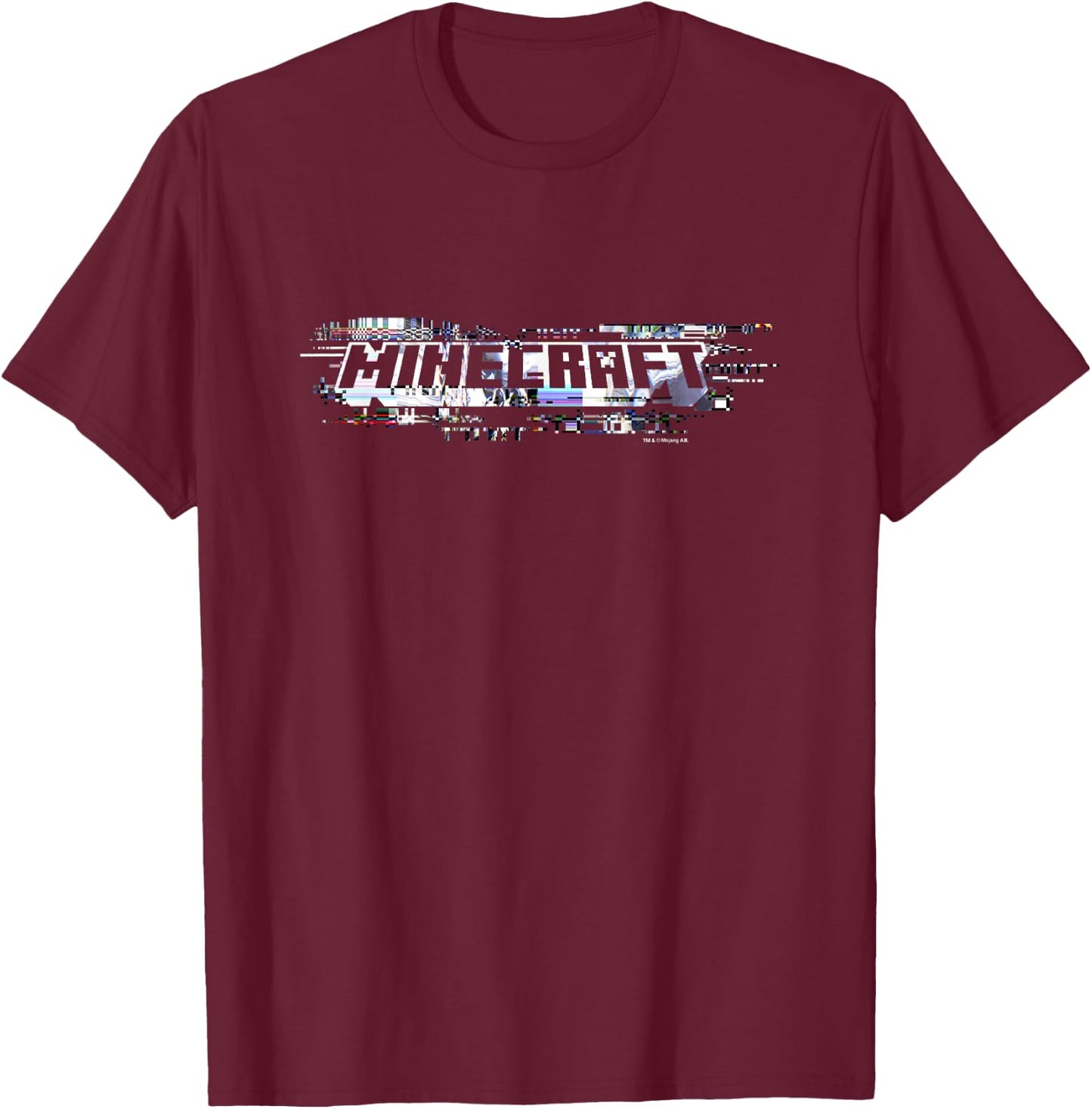 Minecraft Glitching Classic Logo T-Shirt - T-Shirt | Maroon
