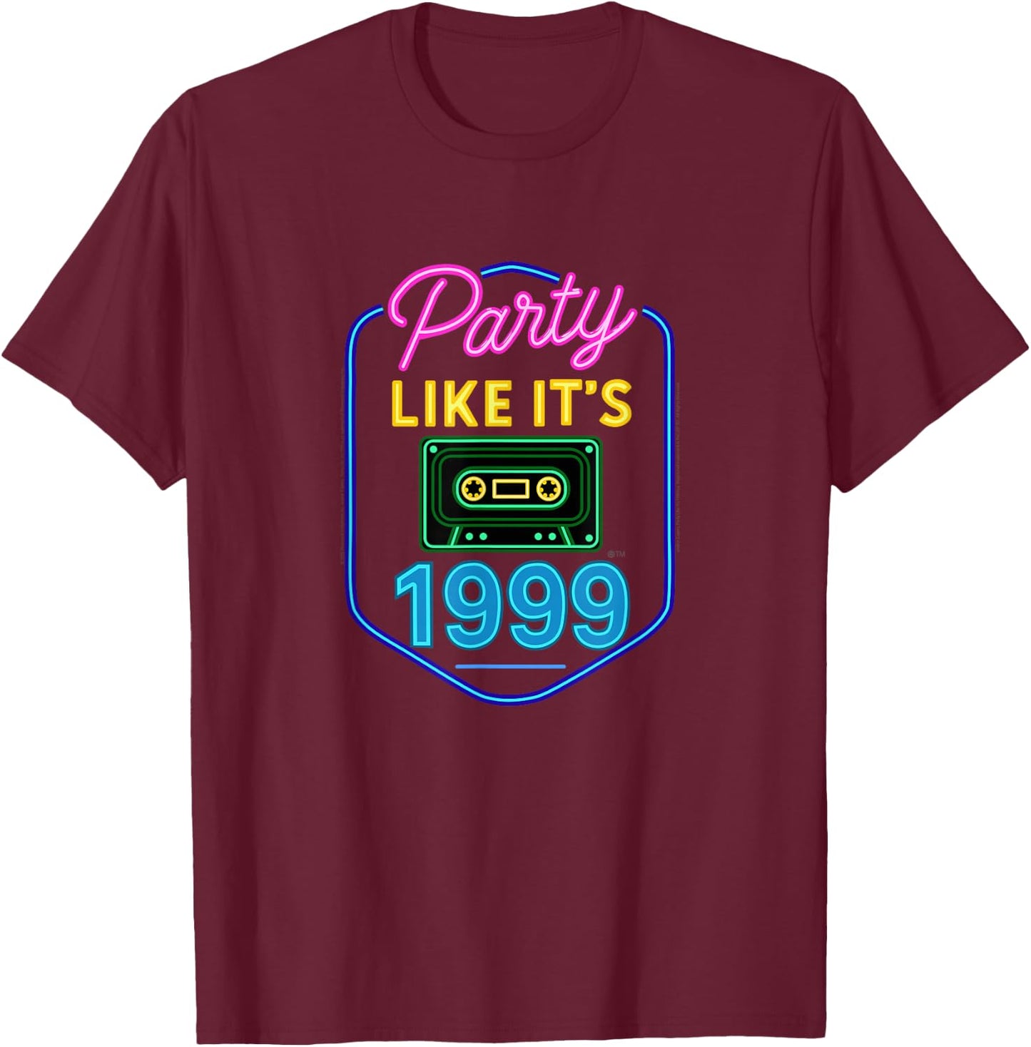 Party Like Its 1999 - Design KB-1004A - Clean T-Shirt - T-Shirt | Maroon