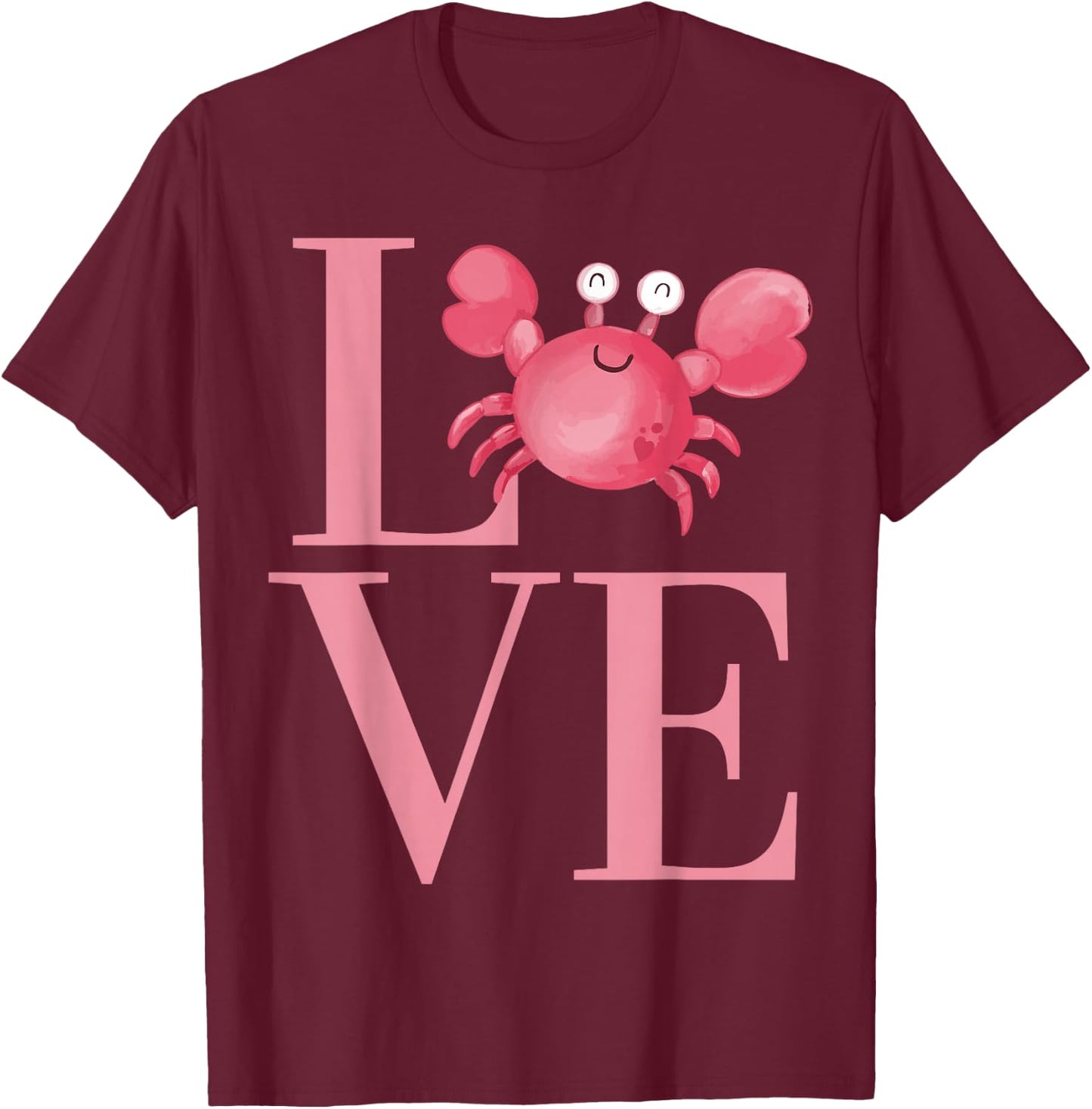 Cute Crab for boys and girls who LOVE Crabs T-Shirt - T-Shirt | Maroon