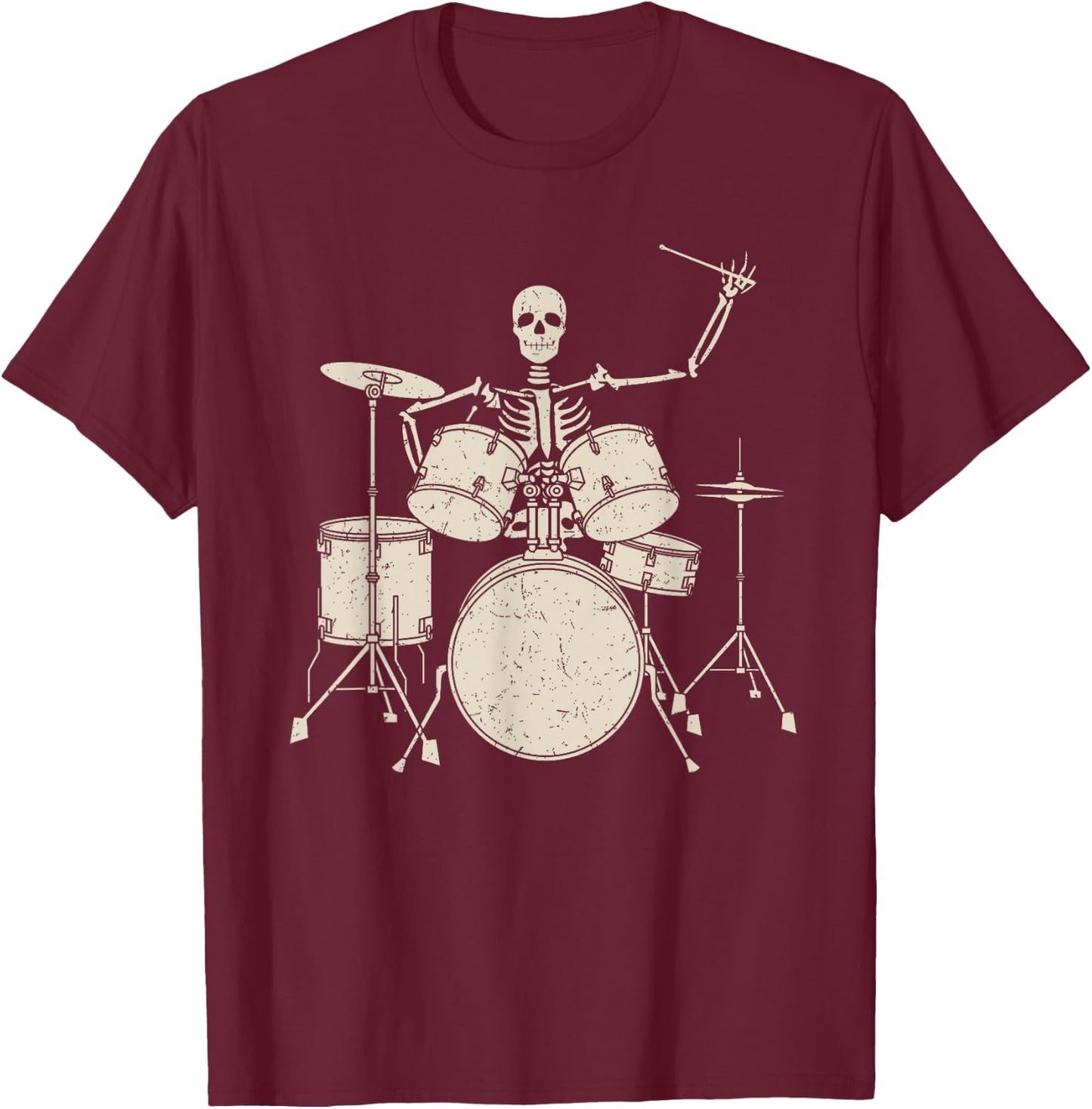 Best Drumming Art Women Drumming Drum Lover Drummer T-Shirt - T-Shirt | Maroon