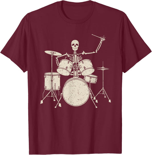 Best Drumming Art Women Drumming Drum Lover Drummer T-Shirt - T-Shirt | Maroon