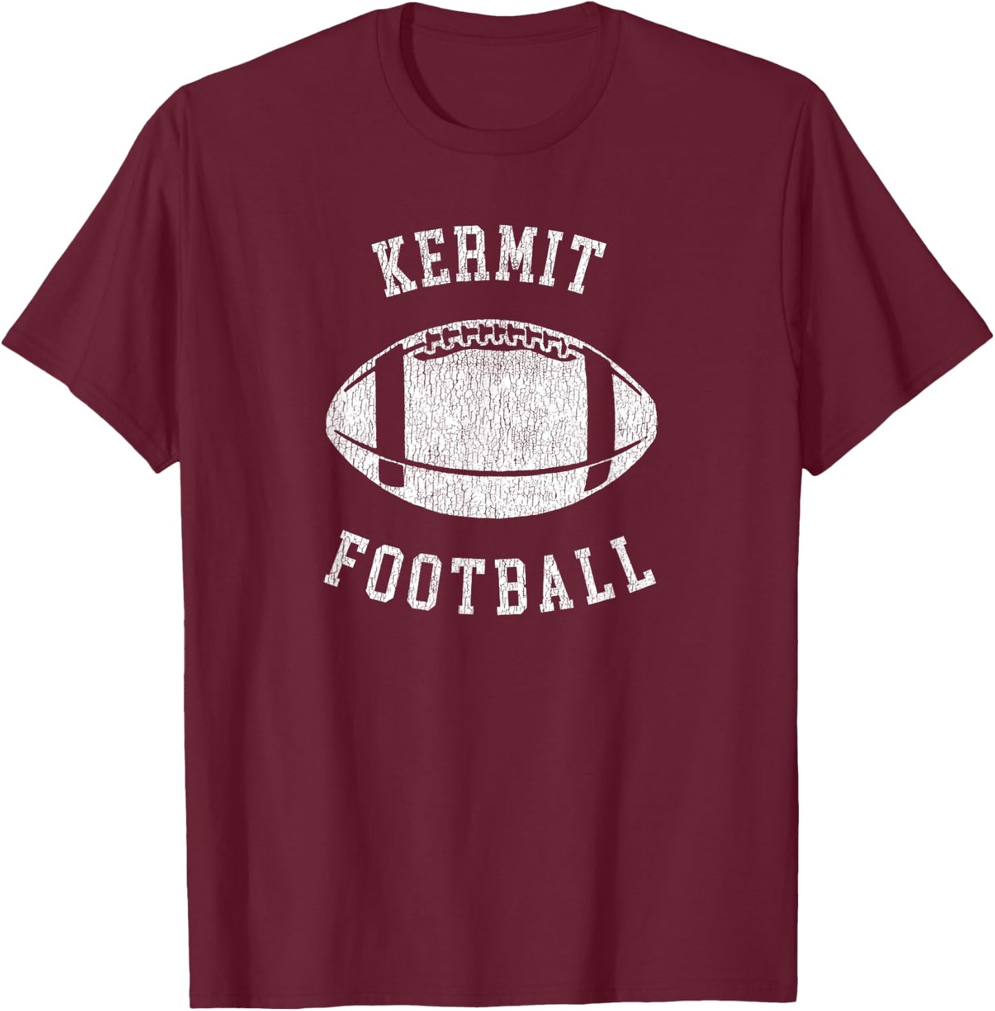 Kermit Football Distressed Vintage 80's Throwback Classic T-Shirt - T-Shirt | Maroon