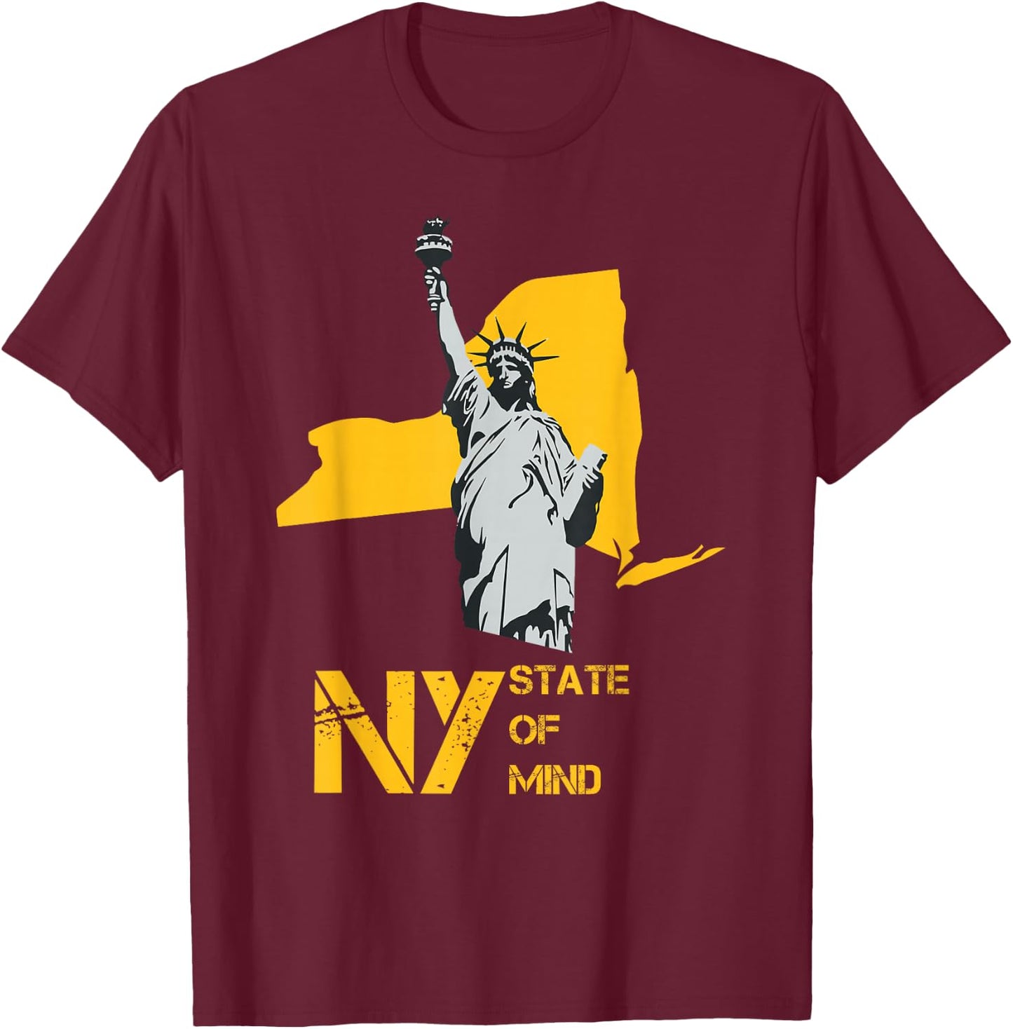 New York State Of Mind T-Shirt - T-Shirt | Maroon