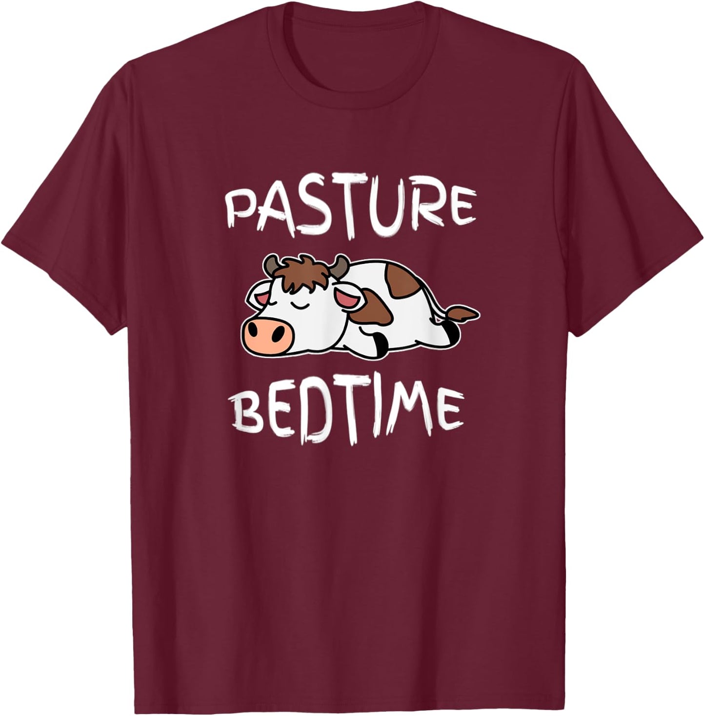 Cow Pasture Bedtime Pajama for Bedtime T-Shirt - T-Shirt | Maroon