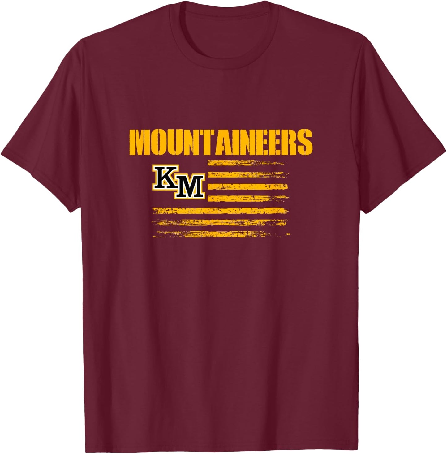 Logo USA Flag Pride HS T-Shirt - T-Shirt | Maroon