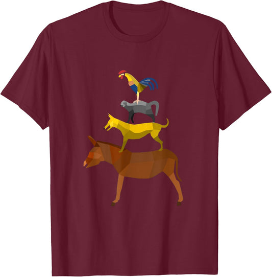 Bremer Stadtmusikanten , black T-Shirt - T-Shirt | Maroon