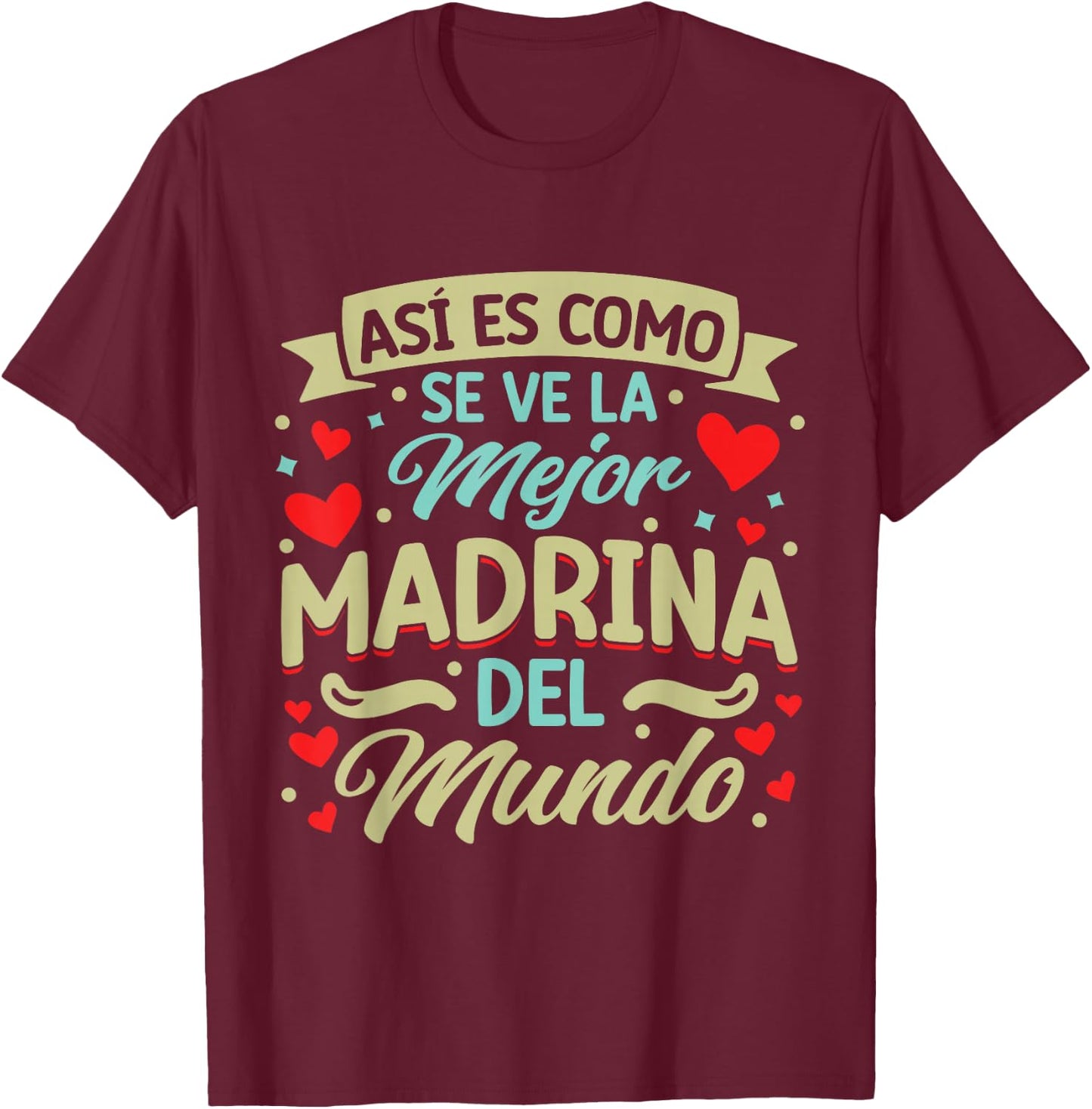 Anuncio Embarazo Divertido Bautizo Madrina Regalo Familia T-Shirt - T-Shirt | Maroon