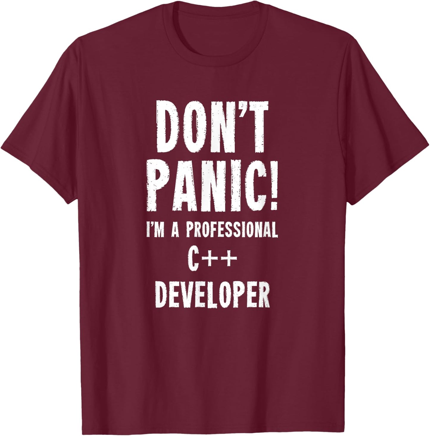 Developer C++ , Black, S T-Shirt - T-Shirt | Maroon
