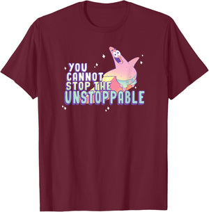 SpongeBob SquarePants The Unstoppable Patrick Star , gray, s T-Shirt - T-Shirt | Maroon