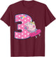 Peppa Pig 3 Geburtstag T-Shirt - T-Shirt | Maroon