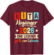 Kita Abgänger 2026 School Child First Day , black T-Shirt - T-Shirt | Maroon