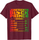 Juneteenth Kids Black Prince Nutritional Facts Freedom Day T-Shirt - T-Shirt | Maroon