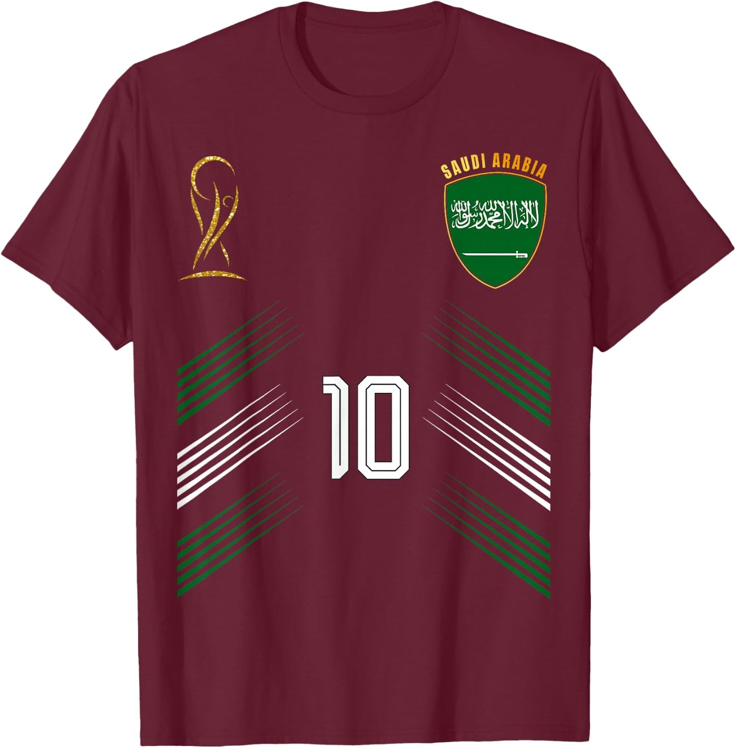 Saudi Arabia Flag Saudi Arabian Pride Lovers Retro T-Shirt - T-Shirt | Maroon