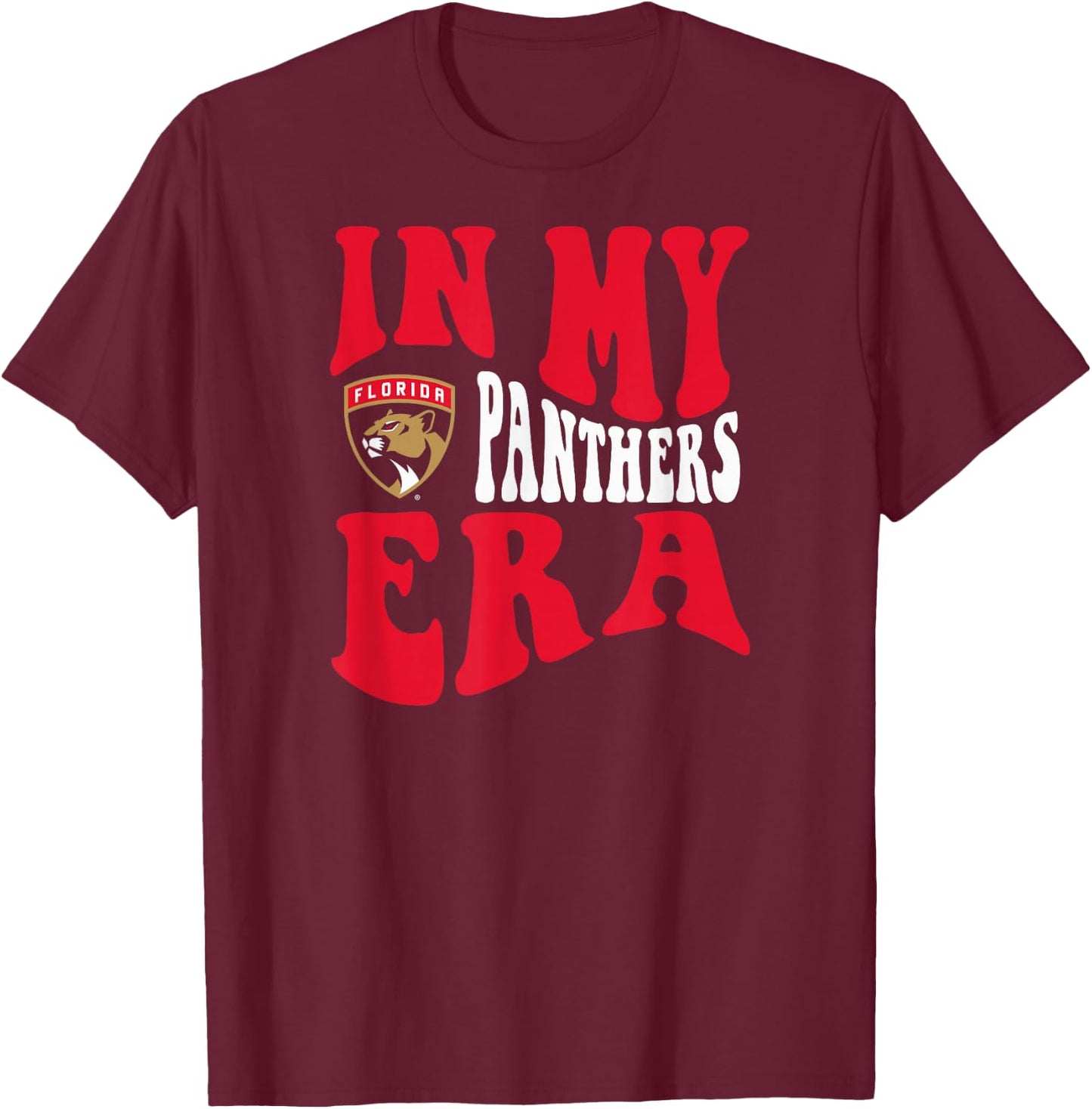 Florida Panthers Era Navy Officially Licensed T-Shirt - T-Shirt | Maroon
