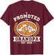 Promoted to Grandpa Est 2026 Baby Announcement T-Shirt - T-Shirt | Maroon