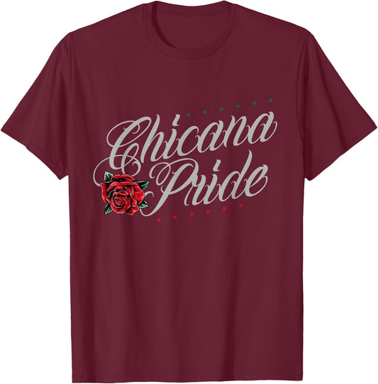 Chicano and chicana for chicana pride T-Shirt - T-Shirt | Maroon