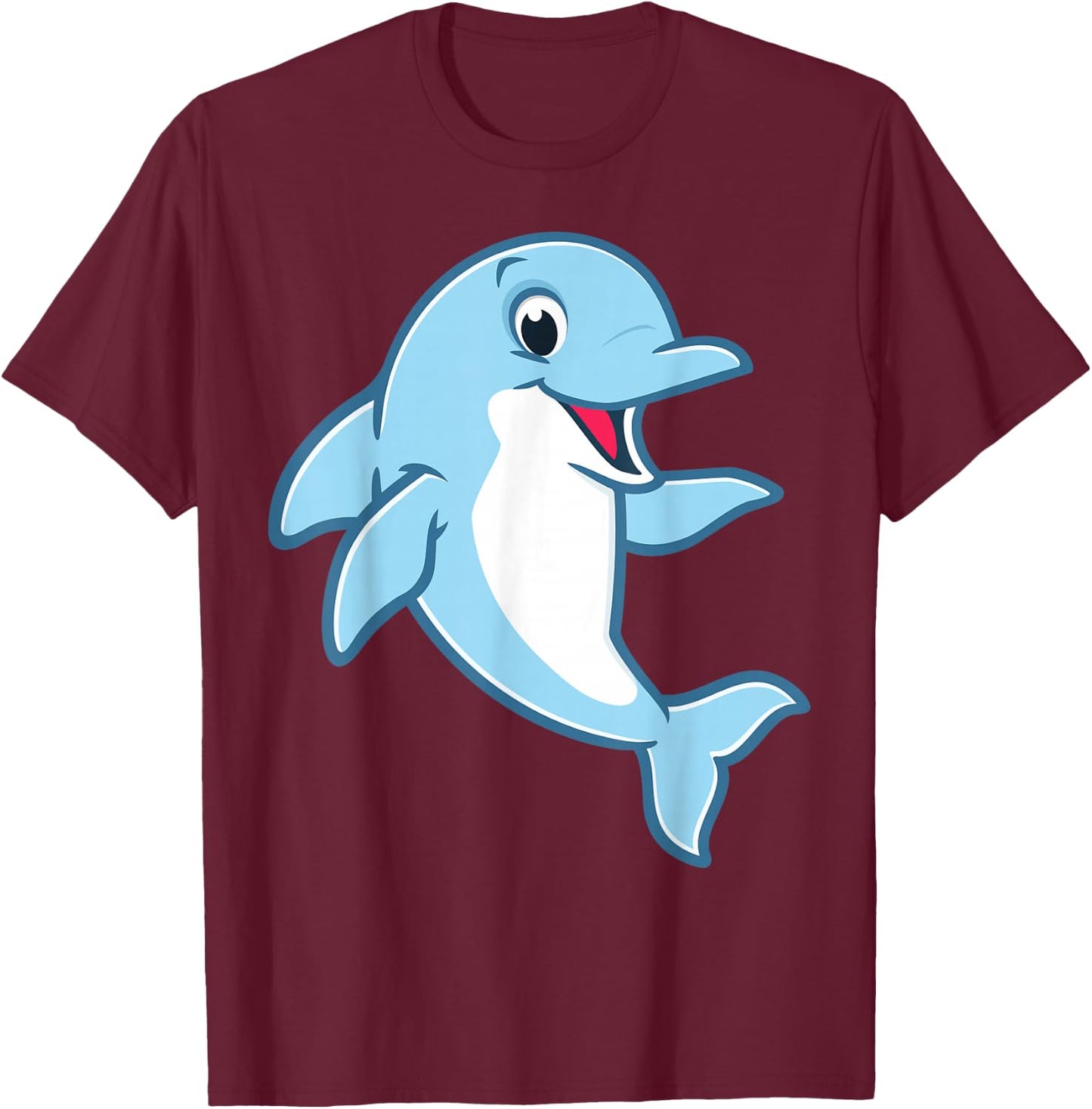 Cute Dolphin T-Shirt - T-Shirt | Maroon