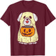Bichon Frise Ghost Funny Halloween Costume Dog Owner Lover T-Shirt - T-Shirt | Maroon