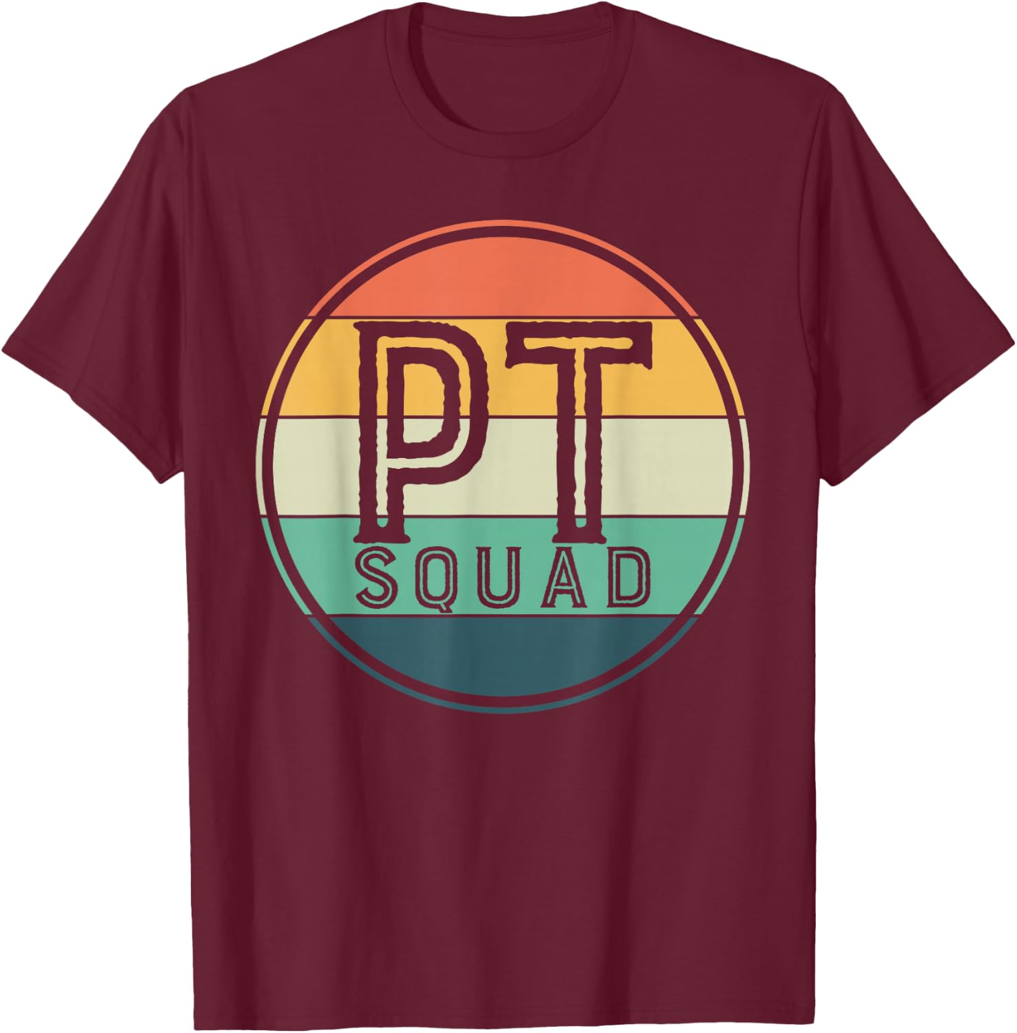 Physiotherapy Crew Retro Physiotherapist T-Shirt - T-Shirt | Maroon