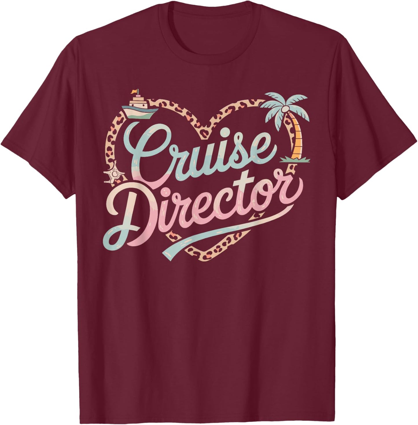 Funny Cruise Director Appreciation JM -Adults Black Small Short Sleeve T-Shirt - T-Shirt | Maroon