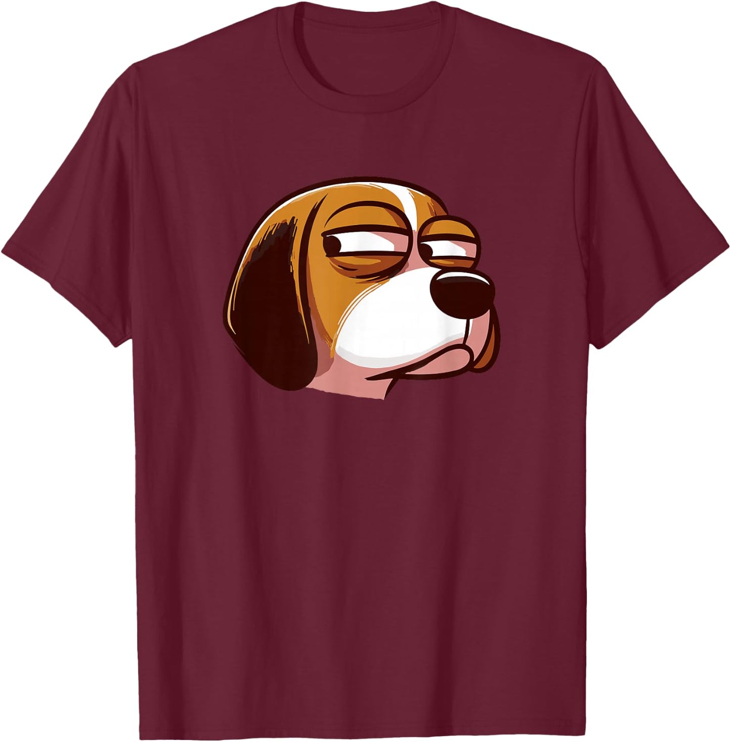 Side Eye Dog Meme Funny Dog Giving Side Eye Meme Lover T-Shirt - T-Shirt | Maroon