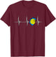 Palauan Pride Palauan Flag Heartbeat EKG Pulse Heart Palau T-Shirt - T-Shirt | Maroon
