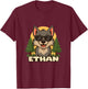 Enfant Ethan – Design Loup avec Prénom pour Garçons T-Shirt - T-Shirt | Maroon