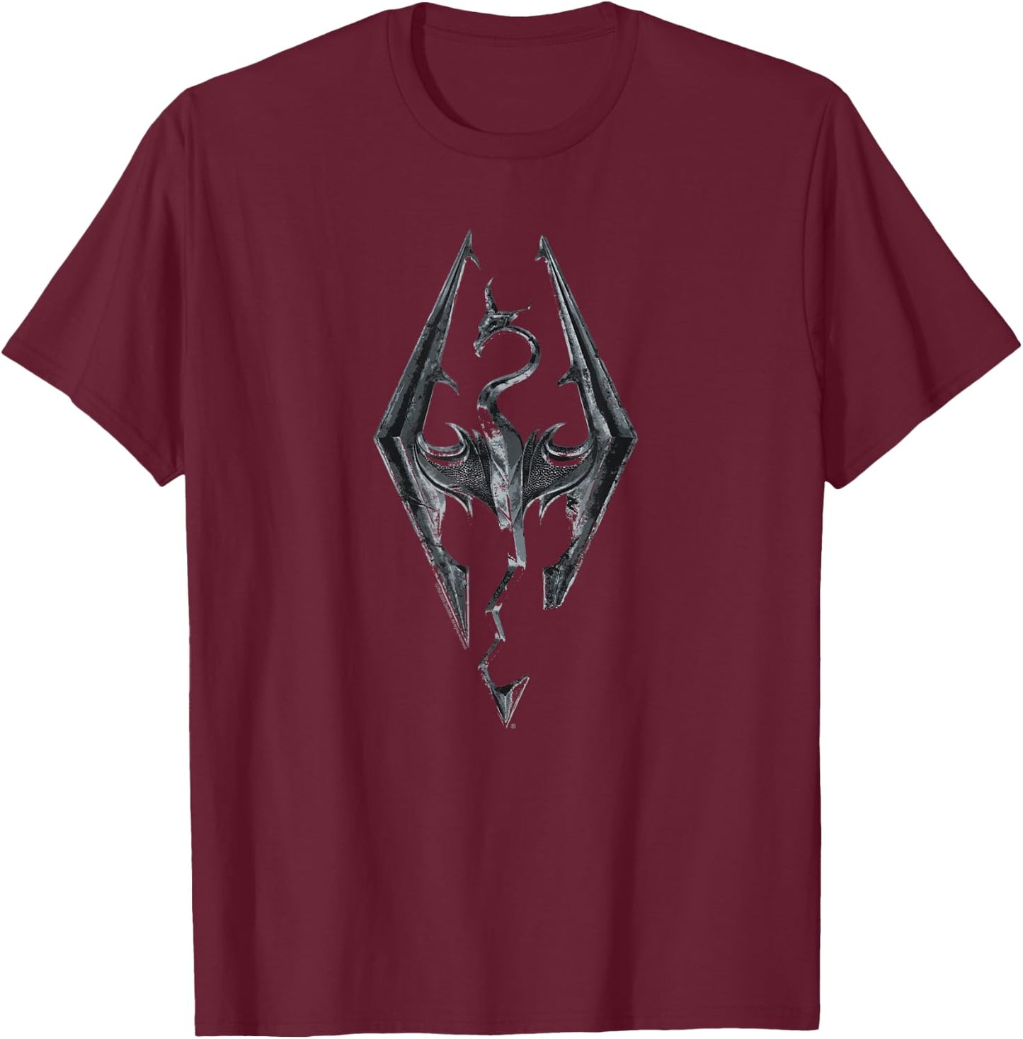 Ripple Junction x Elder Scrolls Dragon Emblem Skyrim , black T-Shirt - T-Shirt | Maroon