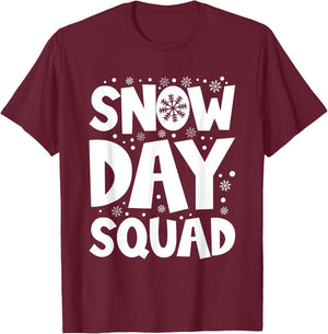 Snow Day Squad Snow Days Supporter T-Shirt - T-Shirt | Maroon