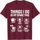 Funny Chef Cooking Spare Time T-Shirt - T-Shirt | Maroon