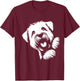 Soft Coated Wheaten Terrier Peeking Dog Graphic Design , Small, Black T-Shirt - T-Shirt | Maroon