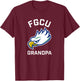 Florida Gulf Coast University FGCU Eagles Arched Grandpa T-Shirt - T-Shirt | Maroon