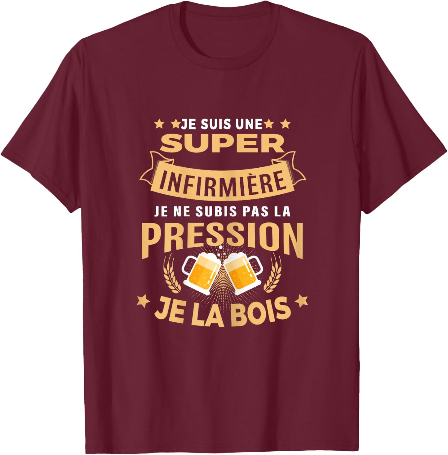 Super Nurse I'm Not Under Pressure Humor Nurse T-Shirt - T-Shirt | Maroon